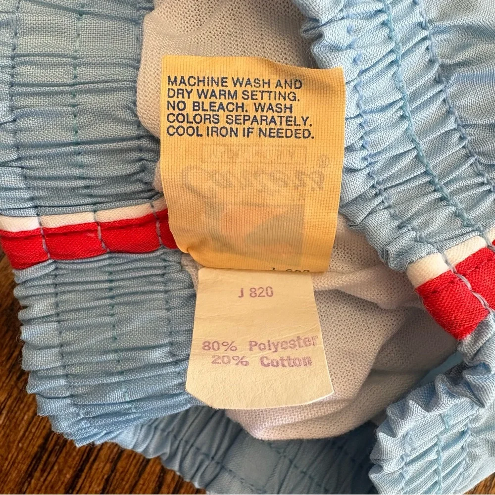 Vintage Carters Shorts 70s 80s Baby Toddler Size 12 Month Retro Lined Athletic